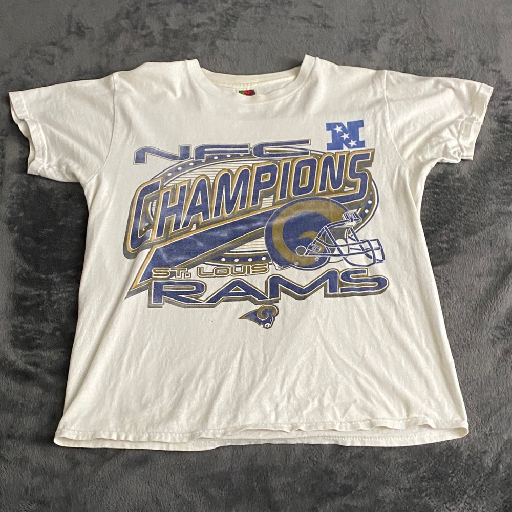 Vintage White St. Louis Rams T-Shirt Size M